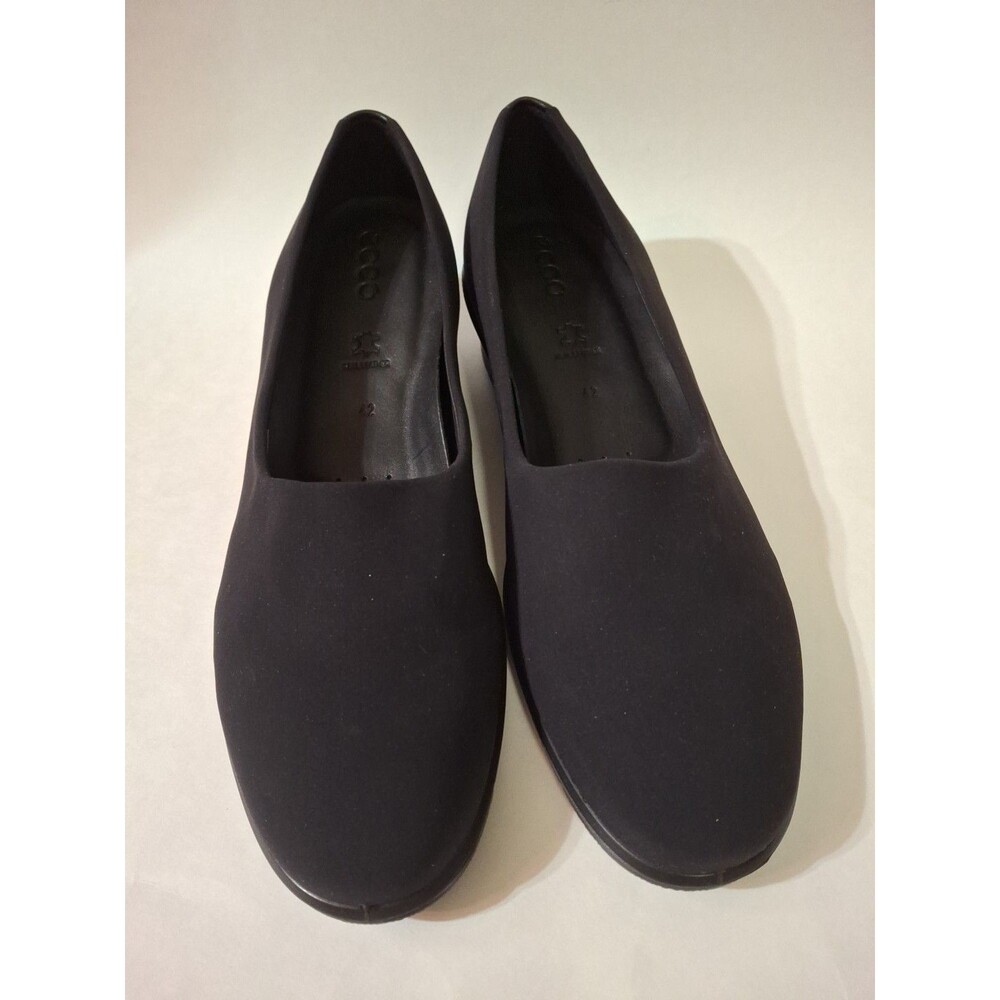 ECCO FELICIA Women's Loafers Stretch Slip-On Wedge Black Comfort Size 42 (1532)
